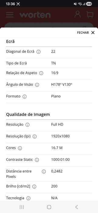 Monitor ASUS VP228HE 60Hz 1ms