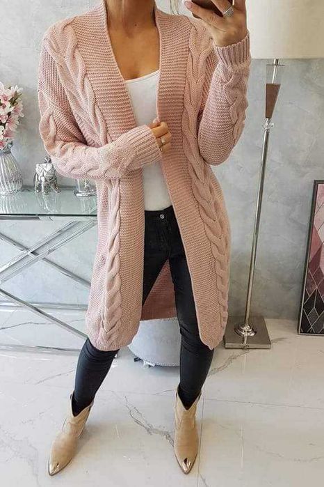 Sweter Kardigan splot warkocz- super jakość, płatność przy odbiorze!!!