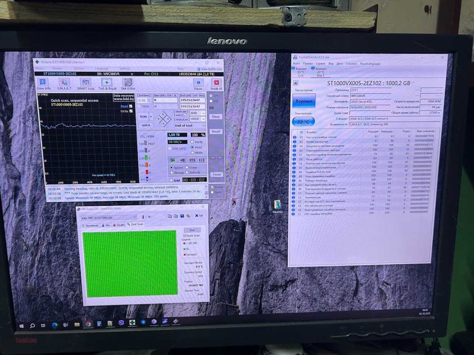 Жесткий диск Винчестер HDD 1 Tb / Тб Seagate ST1000VX005 3.5" SATA