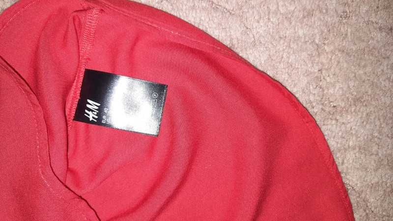 Czerwona letnia sukienka H&M r. 36