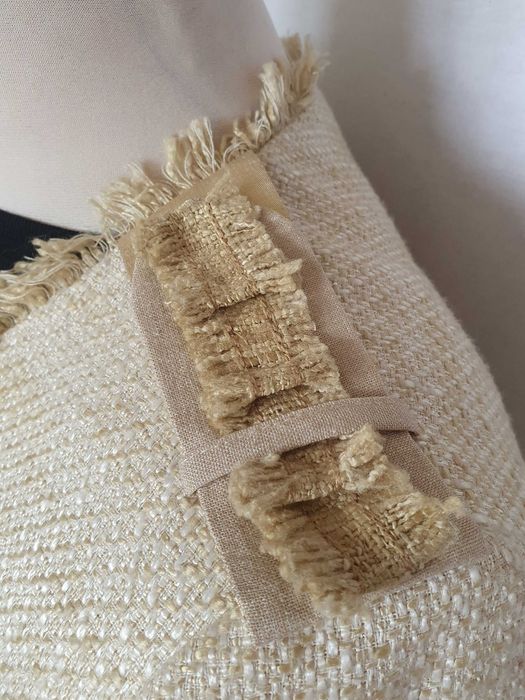 Eva Minge żakiet, marynarka z łączonych materiałów, z pagonami