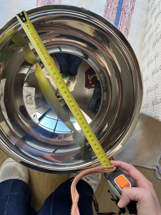 Taça grande em aço com 30cm de diametro