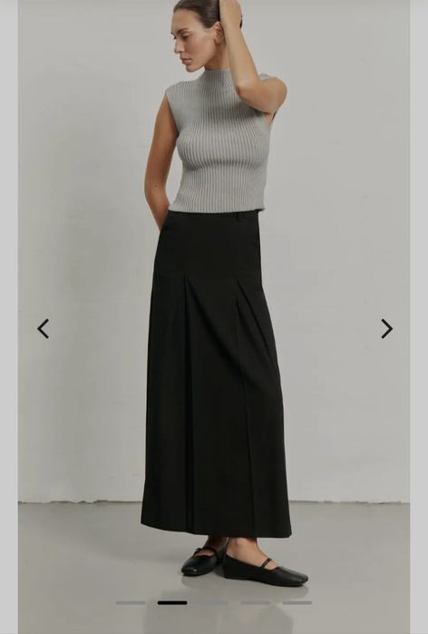 Спідниця максі чорного кольору українського бренду papaya