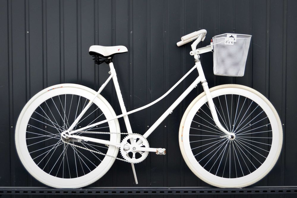 Lekka dwururka ALL WHITE Torpedo Single Speed Miejska damka damski