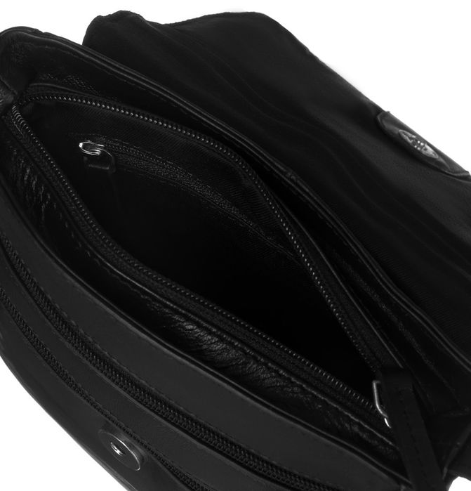 skórzana listonoszka damska z klapką - peterson