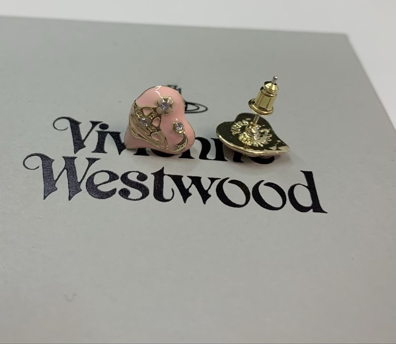 Сережки пусети Vivienne Westwood / y2k серце