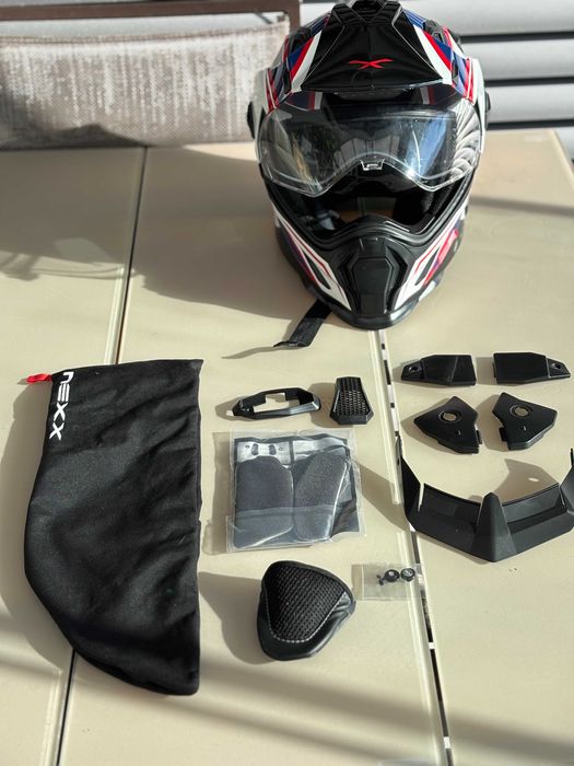 Capacete Nexx XD1 Voyager Branco/ Azul/ Vermelho Tamanho L