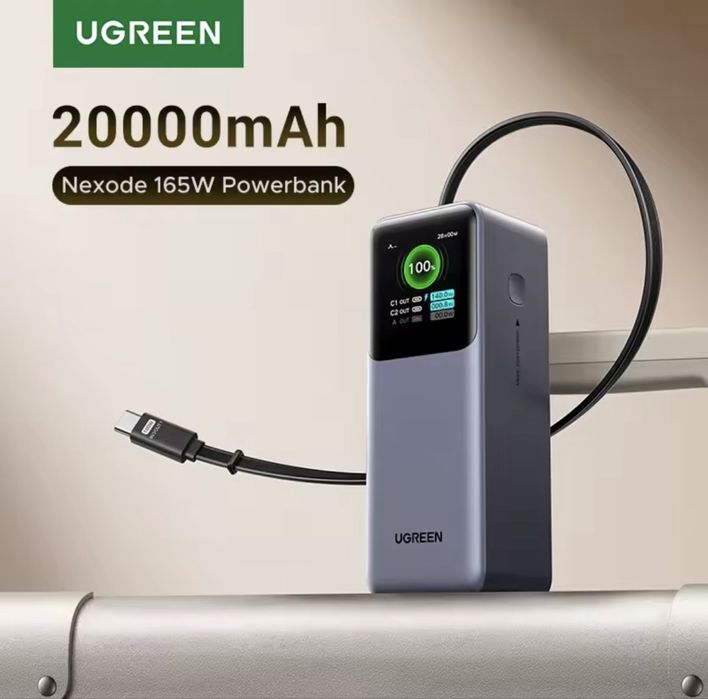 Power Bank Ugreen Nexode 165W 20000mah TFT Original Новые