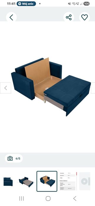 Sofa dwuosobowa turkusowa