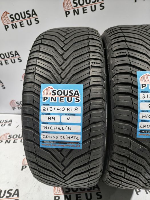 2 pneus semi novos 215-40R18 Michelin -Oferta dos Portes
