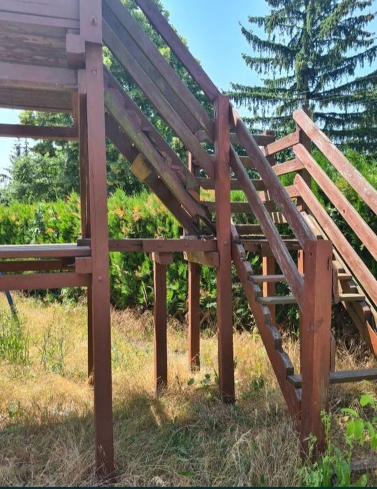 Zjeżdżalnia z drewna ślizg dł. 5m