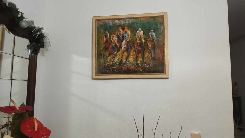 Quadro de corrida de cavalos