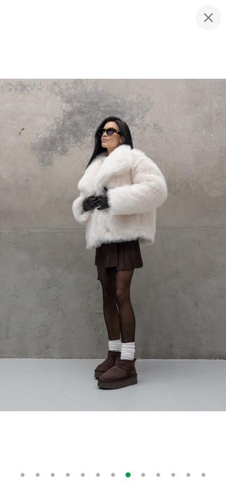 еко шуба біла, нова