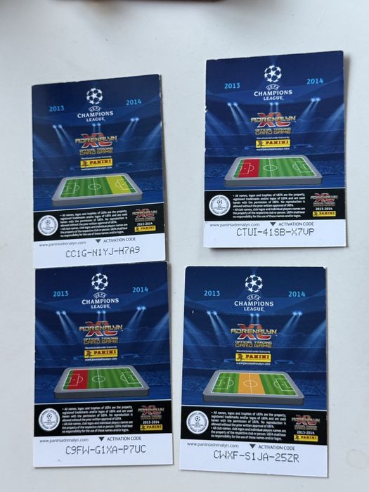4 karty kolekcjonerskie football piłka nożna 2013/2014
