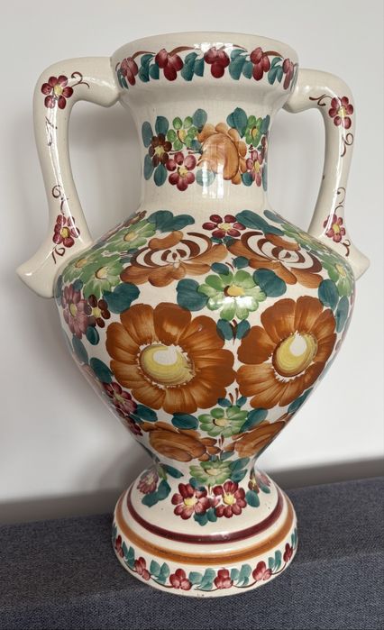 Duży wazon ( wzór 1148 ) Fajans / Ceramika / PRL Włocławek