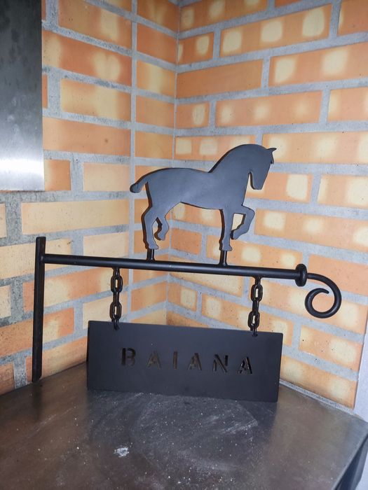 Placas identificação cavalariças