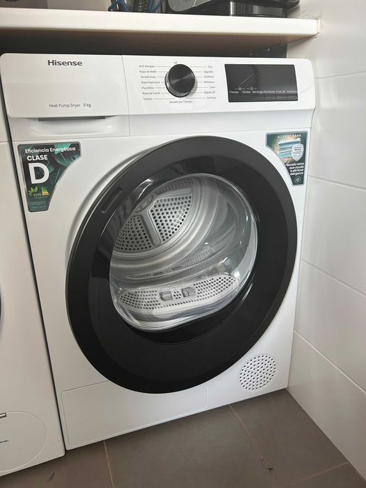 Máquina de secar roupa Hisense 8kg – Como Nova, dentro da garantia (3 meses de uso)