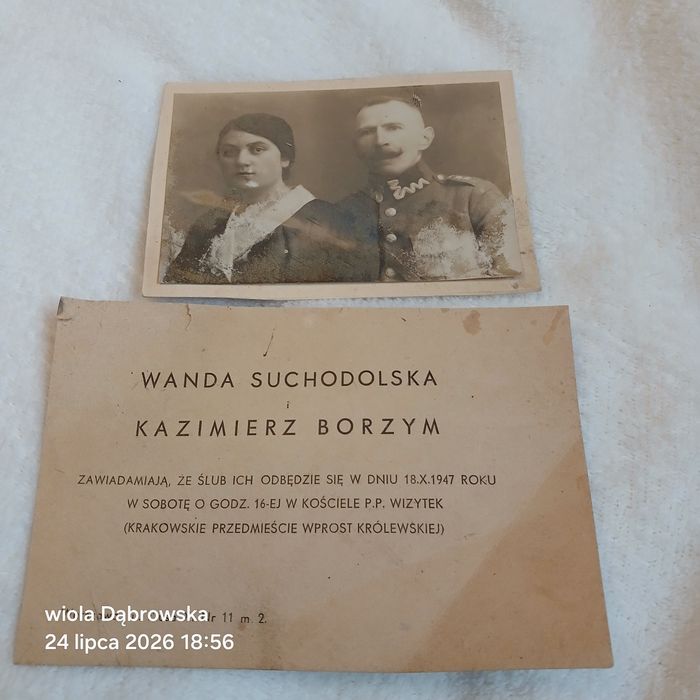 Zawiadomienie ze ślubu1947