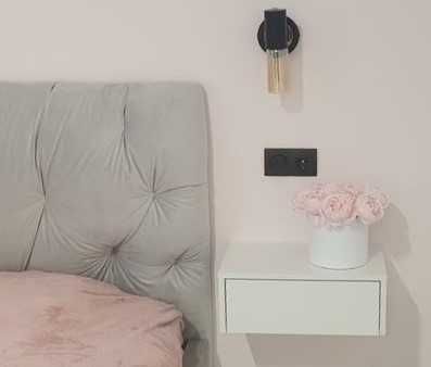 Приліжкова підвісна тумба "Флай" "Білий".Прикроватная тумбочка.Комод