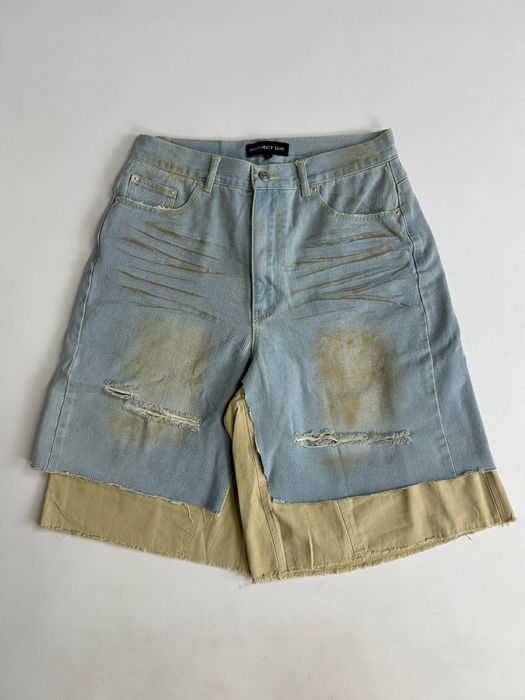 Project G/R Grailz Protocol Index Shorts jeans light blue блакитні бежеві шорти S M L XL
