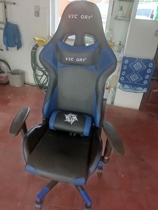 Cadeira Gaming BELIANI Victory Azul 60x60x132