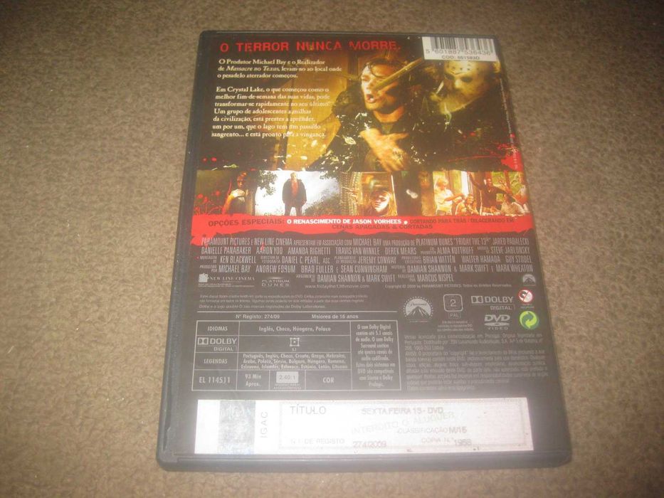 DVD "Sexta-Feira 13" com Jared Padalecki