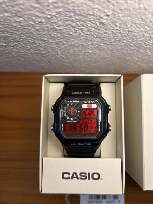 Relógio casio ae1200 costum toyota