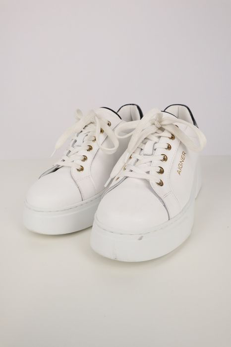Buty damskie Aigner, trampki, rozmiar 37, białe, skórzane, codzienne, sportowe SCH3747