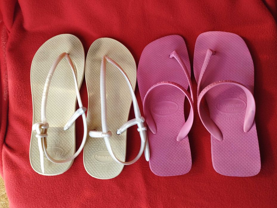 Sandalias Havaianas, usadas em bom estado