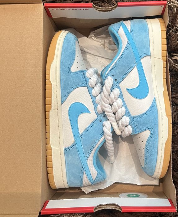 Nike Dunk Azuis Novas w/rope laces