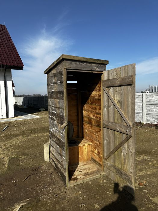 Drewniany Wc na budowe