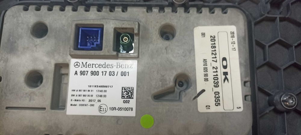 B907 Mercedes Sprinter Panel Radio Navi Wyświetlacz