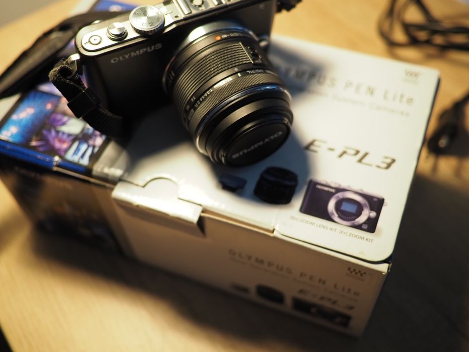 Olympus PEN E-PL3 zestaw plus dodatki