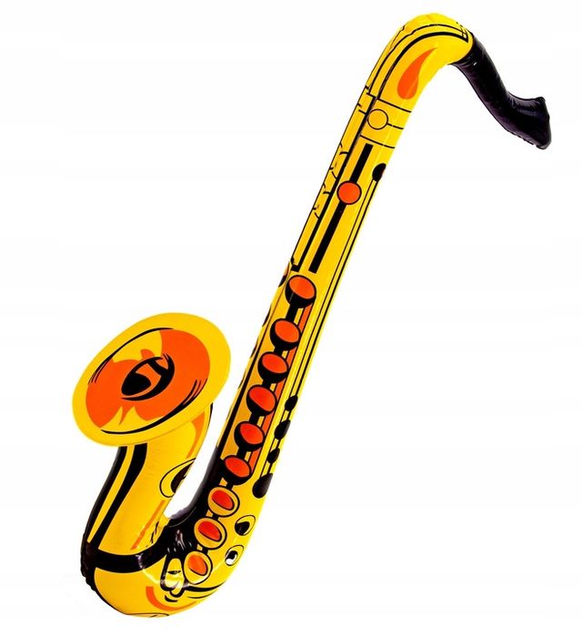gitara elektryczna rockowa pomarańczowa dmuchana