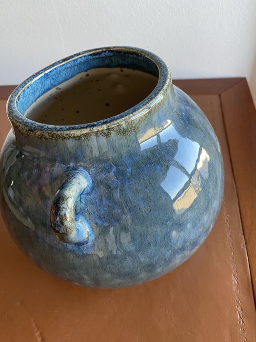 Jarra azul pintada nova