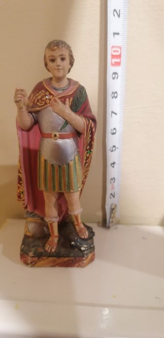 Santo expedito madeira apenas 11 cms muito detalhado