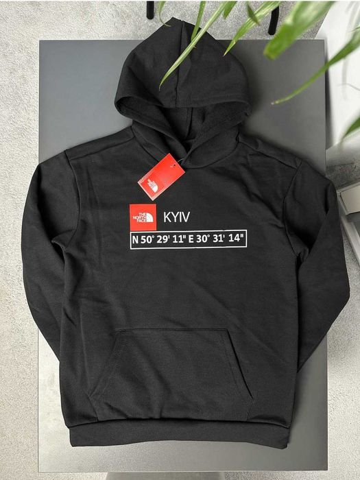 Толстовка The North Face Kyiv • Худи Черное TNF Базовое • XS-XXL