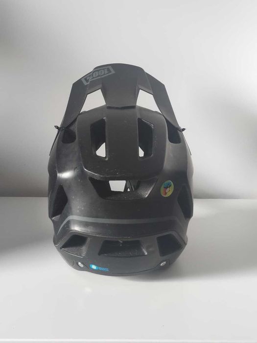 Kask 100% trajecta czarny + gogle 100% rozmiar s fullface mtb dh enduro