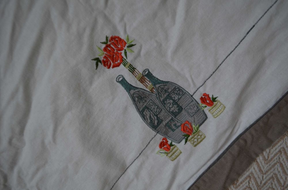 zazdrostka firanka stara haftowana