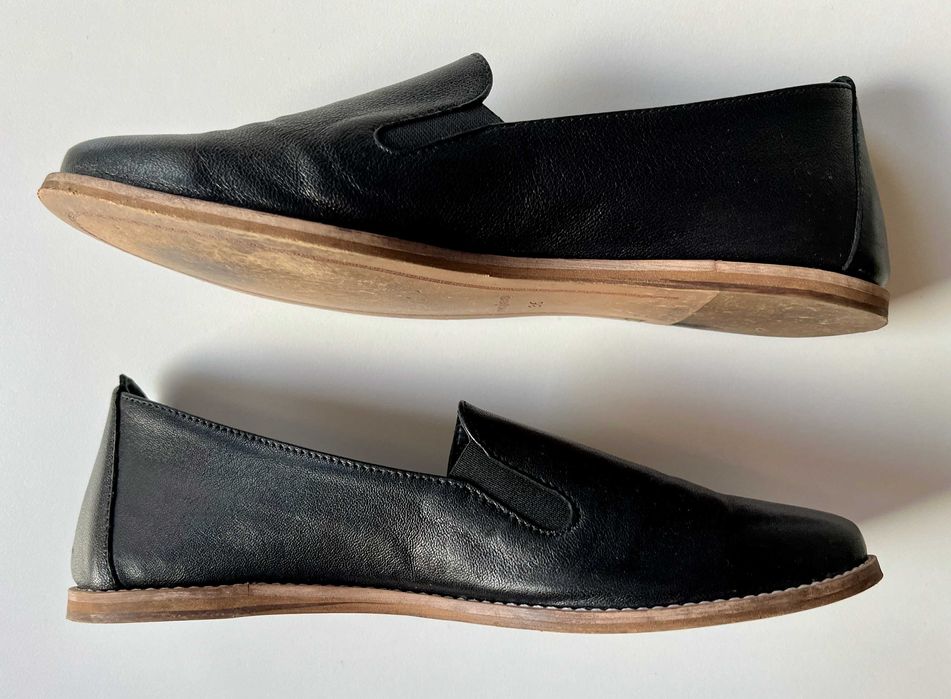 Skórzane damskie buty Wojas - rozmiar 36 (23cm) czarne