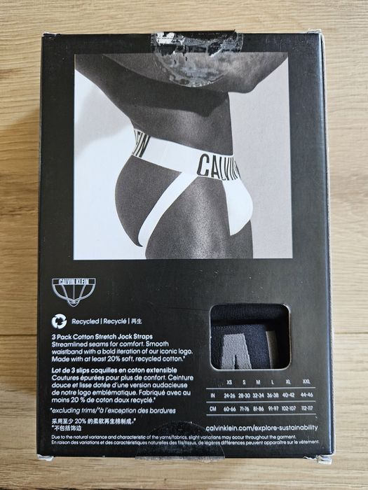 Calvin Klein Majtki Jock Strap 3-Pack Rozmiar XS