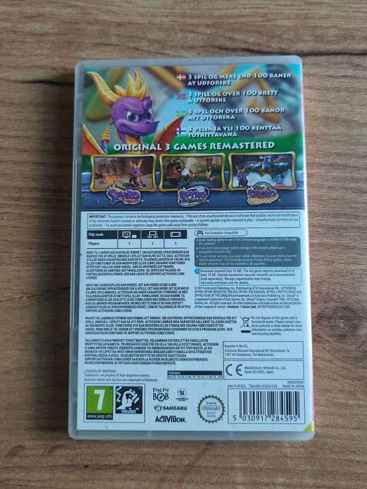 Spyro Reignited Trilogy gra na Nintendo Switch