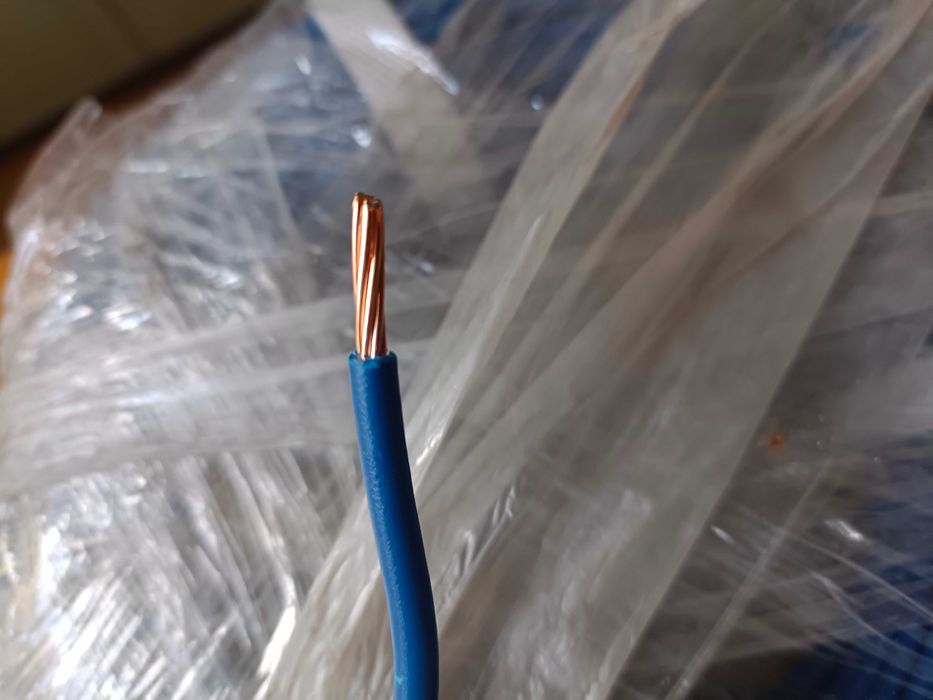 Przewód LINKA kabel JEDNOŻYŁOWY 4mm2 Niebieski 100m