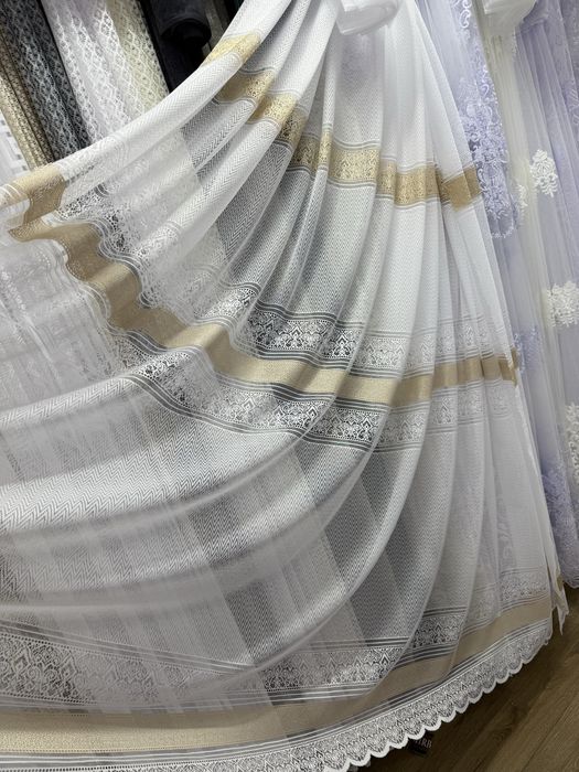 Жакард тюль тюлі штори бархат оксамит в спальню залу пошив штор