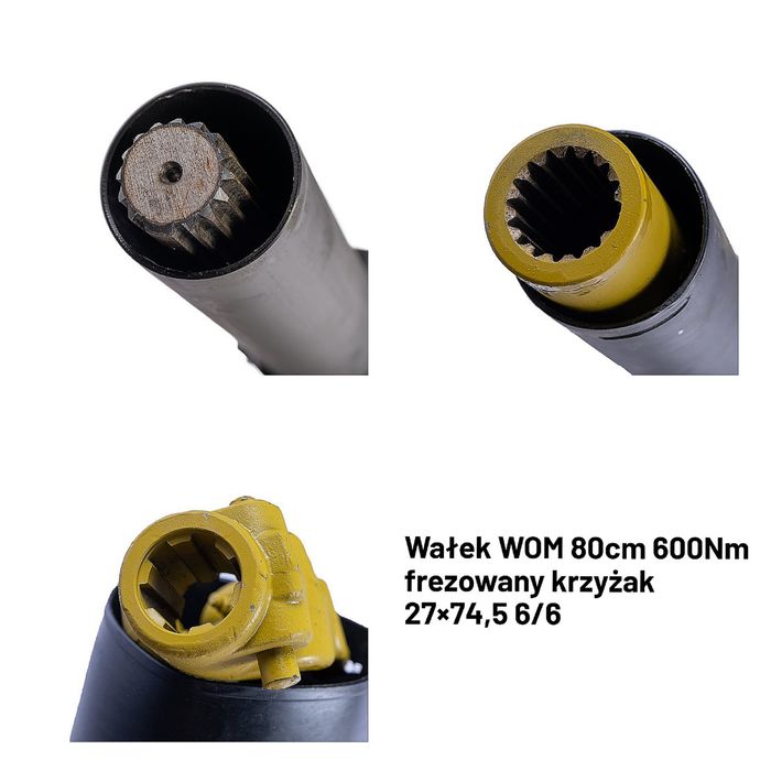 Wałek przekaźnika mocy frezowany 80 cm 600Nm