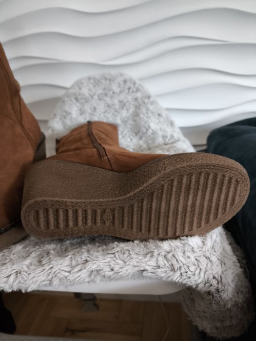 Kozaki naturalna skóra nubuk 39r