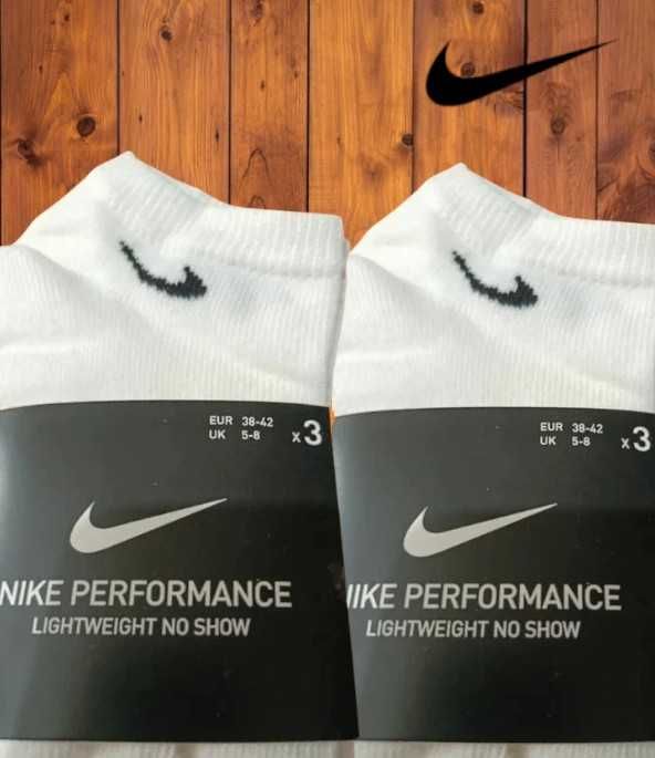 6 Pares Meias Nike Brancas | 38-42 | 40-46