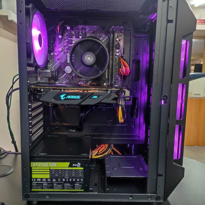 Компютер Новый Ryzen 5 3600, 16GB DDR4, AORUS RX 570, SSD 512GB m2 ТОП