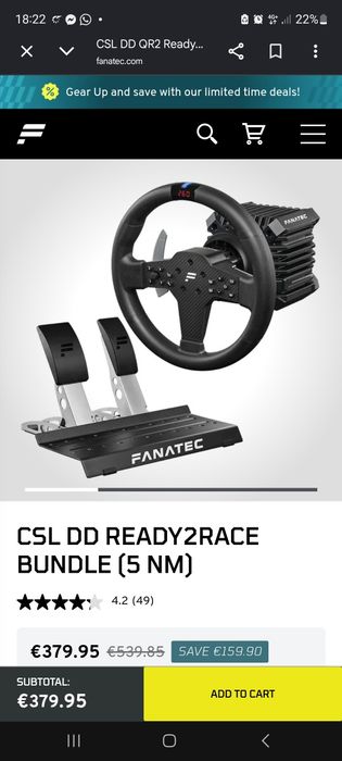 Csl dd ready2race bundle 5nm Fanatec