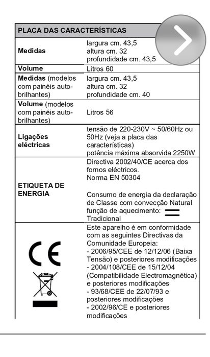 forno interno indesit FE 1B 60L usado